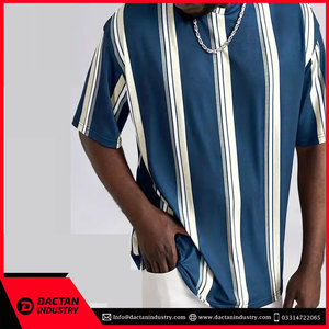 Chemises respirantes et confortables de style surdimensionné T-shirts respirants à épaules tombantes pour hommes de haute qualité pour hommes - Product Image 3