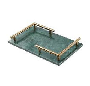 Top vente nourriture petit déjeuner plateau de service en gros personnalisé noir couleur décoratif thé café service plateau en marbre pour la maison et les hôtels - Product Image 4