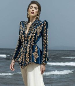 NEW--STUNNING--JACKET ON VELVET FABRIC WITH EMBELLISH OF STYLISH CRYSTAL BEADS,PEARLS,GLASS STONE WORK FOR PARTY-WEAR @ 2023 - Product Image 1