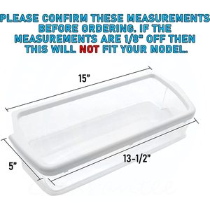 3 X ถังเก็บของพลาสติกทนทานเป็นพิเศษสำหรับตู้เย็นวีร์ลพูล-WPW10321304 - Product Image 2