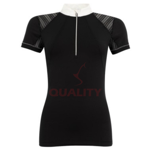 Haut d'équitation pour femmes athlétiques, tissu extensible élégant, respirant, léger, haut de performance, vêtements d'équitation - Product Image 1