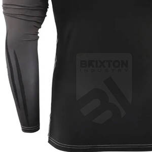Superventas de los hombres transpirables Spandex poliéster entrenamiento Rash Guard en venta - Product Image 6