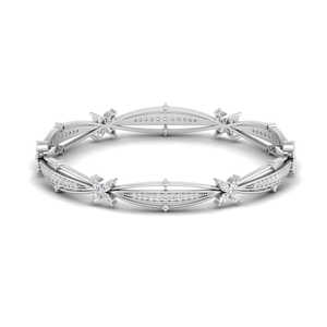 Brazalete de diseño encantador de diamante cultivado en laboratorio redondo único, brazaletes de oro de 14 KT, joyería para mujer, Idea de regalo perfecta - Product Image 1