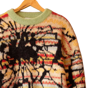 Shaggy Knitted <b>Jumper</b> Festive Artistic Pattern Soft Textured Yarn Premium Winter Wear Cozy Casual Knitwear - Product Image 5