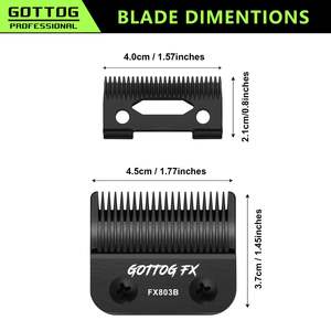 Cuchillas de Repuesto de Acero Inoxidable para Cortapelos, Cuchillas Cónicas de Grafito Compatibles con las Cuchillas Negras para Cortapelos - Product Image 3