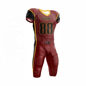 Ensemble de maillots d'entraînement de football américain pour adultes personnalisés, en gros, imprimés par sublimation, à manches courtes - Product Image 3