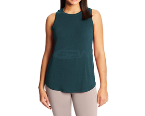 เสื้อกล้ามเล่นกีฬาของผู้หญิงเสื้อกล้ามระบายอากาศได้ดีแขนกุดออกแบบให้สวมใส่สบายสำหรับวิ่งโยคะยิมฟิตเนสและออกกำลังกาย - Product Image 4