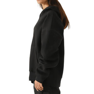 Sudadera con capucha de forro polar extragrande con logo personalizado para mujer, sudadera lisa con estampado, sudaderas con capucha para mujer de talla grande en venta - Product Image 3