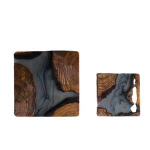 Affordable Resin & <b>Wood</b> Tea Cup Coasters Mats & Pads Tabletop Protection Dining <b>Placemats</b> Luxury Design by Indian Seller SCI - Product Image 6