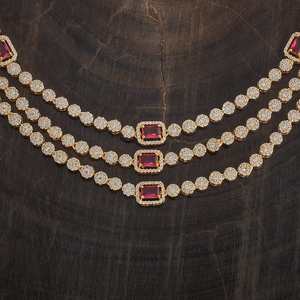 Zircon Necklace 173416 Elegant <b>Wedding</b> <b>Accessory</b> with Dazzling Zircon Stones - Product Image 5