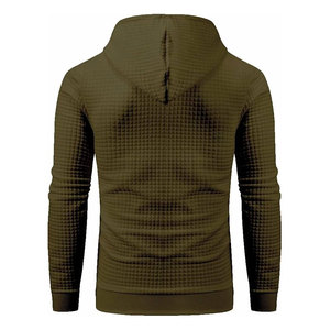 Sudadera con Capucha Unisex de Alta Calidad, 100% Algodón Ecológico, Tejido Waffle Grueso, Estilo Urbano Otoñal, Personalizable para Hombre - Product Image 3