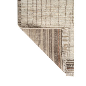 Alfombras de Lana Tejidas a Mano Manifest Ivory, Diseño Geométrico Abstracto para el Hogar, Sala de Estar, Pasillo, Entrada, Diseño de Rompecabezas Rectangular - Re-1182(F) - Product Image 5