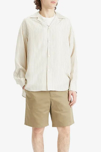 Classic <b>Mens</b> <b>Khaki</b> Cotton <b>Shorts</b> with Elastic Waistband and Button Closure Comfortable Casual Summer Wear for Everyday Use - Product Image 4