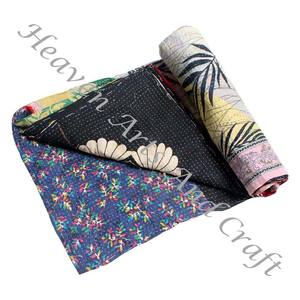 Couverture Kantha Gudari, couverture Kantha Gudari, vente en gros, fournisseur d'or, GD2045, couverture Kantha faite à la main, coton imprimé indien - Product Image 6