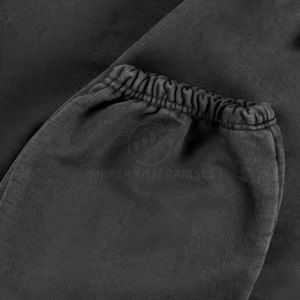 Pantalon de survêtement en molleton 100 % coton, léger, écologique, de qualité supérieure, avec logo personnalisé, taille à cordon de serrage, épaisseur moyenne, confort quotidien - Product Image 5