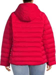 Veste bouffante en toile de haute qualité pour femmes à capuche hiver XL grandes tailles caractéristique légère tissu familial High Street - Product Image 2