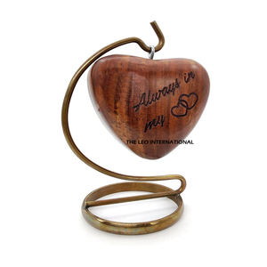 Urna de cremación de capacidad personalizada clásica elegante, diseño de corazón, cenizas de Metal, Color azul esmaltado, urnas definitivas para mascotas - Product Image 2