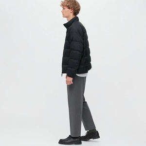 Custom Brand 100% Polyester Lightweight Quilted Full Zip Bind Cuffs Black Men's <b>Packaway</b> Puffer <b>Jacket</b> - Product Image 4