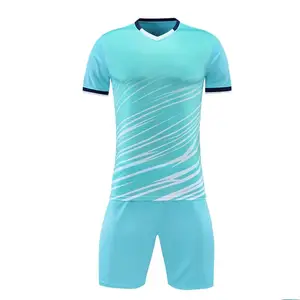 高品质运动服足球服定制设计新款时尚足球服库存足球服