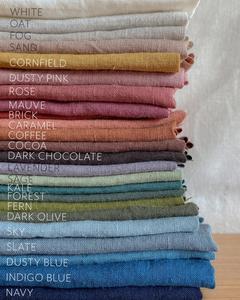 Tissu en lin rose rouille au mètre, tissus en lin naturel pour vêtements, literie, linge de table décor à la maison 100% tissu en lin bio - Product Image 5