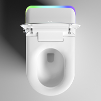 Toilette intelligente monobloc moderne avec bidet, siège chauffant et sécheur à air chaud