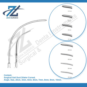 Dilatador de conducto biliar curvo de 8MM de alta calidad, instrumentos quirúrgicos de acero inoxidable de 20cm de Pakistán, fabricante de instrumentos básicos - Product Image 3