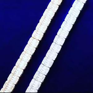 Chaîne de tennis cubaine personnalisée pour hommes avec pierres CZ Bijoux de mode plaqués or 18 carats avec finition hautement polonaise disponibles au meilleur prix - Product Image 2