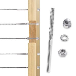 อุปกรณ์สำหรับราวบันไดที่ T316ความยาวโดยรวมทำจากไม้ราวบันไดแกนเกลียวพันมือสำหรับติดราวบันได - Product Image 4