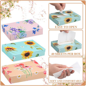 Boîtes à mouchoirs en papier florales personnalisables (taille et couleur), avec pelliculage mat, jetables, pour voiture, fêtes et salle de bain – Meilleures ventes - Product Image 4