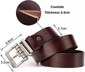 Ceintures habillées personnalisées avec logo, nouveau design, ceintures en cuir véritable de haute qualité pour hommes, avec boucle ardillon élégante, au prix de gros - Product Image 5