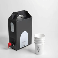 To Go Boîte à café avec logo personnalisé Réutilisable 1L 2L Distributeur de sacs à café en papier kraft écologique pour vodka et café
