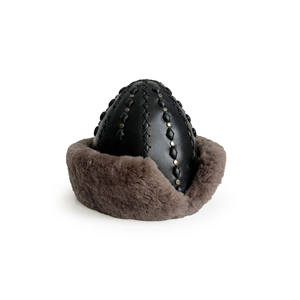 Anatolia Ertugrul Gazi Cuir Véritable Börk Noir - Product Image 2