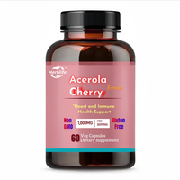 Capsules de cerise Acerola de Chine, marque privée OEM/ODM, extrait de cerise aigre pour la santé cardiaque et cutanée des adultes