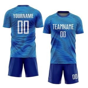 Nuevo diseño OEM diseño personalizado hombres jóvenes conjuntos de uniformes de fútbol impresión por sublimación de alta calidad equipo de fútbol desgaste uniforme de fútbol - Product Image 4