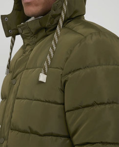 Haute qualité personnalisé homme respirant imperméable toile matelassé doudoune vêtements d'extérieur d'hiver à capuche rembourré - Product Image 2