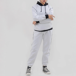OEM Custom Logo Winter Hooded Casual Women Pullover Tracksuit 100% Cotton Quick Dry Breathable Hot Selling for Sale - Product Image 4