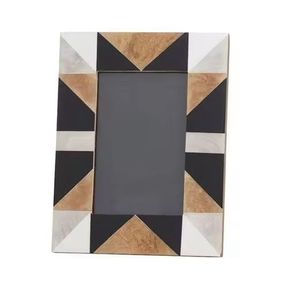 Cadre photo moderne de haute qualité pour un usage domestique Incrustation d'os Résine et incrustation de bois Surface imprimée UV Excellente combinaison - Product Image 5