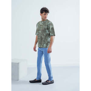 Camiseta GIONA de Corte Regular, Diseño Sólido, Transpirable, Ligera, Etiqueta Personalizada, Tejido de Algodón/Fibra de Bambú, Largo Extendido - Product Image 3
