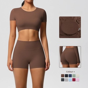 Premium Slim Fit décontracté plaine survêtement nouveau personnaliser respirant femmes 2 pièces ensemble élégant en gros Gym Yoga ensemble - Product Image 2