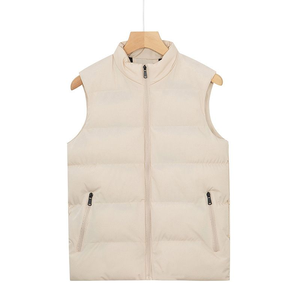 Chaleco Grueso y Suave para Hombre con Logotipo Personalizado, Chaleco Deportivo para Exteriores, Cuello Alto, Bolsillos con Cremallera, Chaqueta de Invierno - Product Image 2