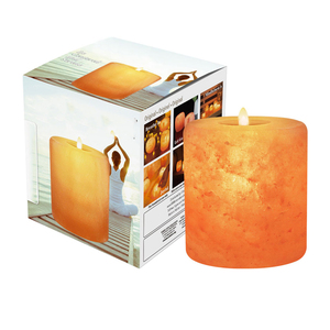 100% Cristal Natural Sal de roca del Himalaya Forma Natural Soporte de luz de té hecho a mano o Forma Natural Velas de cristal de 2 agujeros Pakistán - Product Image 2