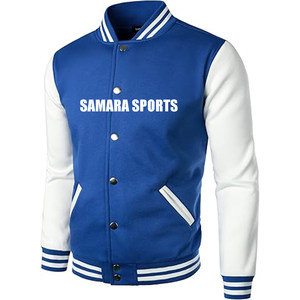 Chaqueta Varsiti de satén de poliéster rojo con diseño en blanco de la más alta calidad, chaqueta Varsiti de manga larga con logotipo personalizado de béisbol para hombre - Product Image 2
