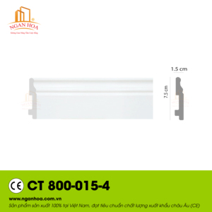 Rodapié moldeado PS impermeable de diseño moderno de alta calidad para accesorios de suelo hecho en Vietnam - Product Image 2