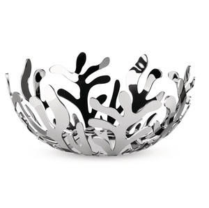 Tazón de Metal Color Cromo de Diseño con Marco con Diseño Floral, Tamaño 22 CM, con Gran Calidad a Precios de Venta Directa de Fábrica - Product Image 1