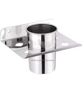 Fabuleux Look Chrome Nickle fini mural porte-brosse à dents en métal pour la maison hôtel salle de bain utilisation accessoires - Product Image 3