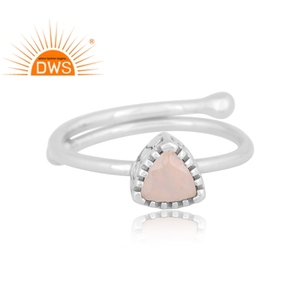 Latest Design Fine 925 <b>Silver</b> Triangular Ethiopian <b>Opal</b> Gemstone Statement <b>Ring</b> Jewelry Manufacturer - Product Image 3