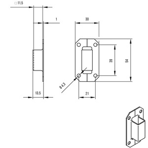 Varilla de transmisión DENI de 10 mm, acero cincado brillante para componentes de transmisión de bicicleta con lazo - Product Image 3