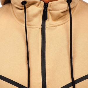 Sweat à capuche thermique à fermeture éclair intégrale, nouvelle collection sport, contraste, vente en gros - Product Image 4