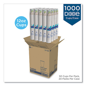 Gobelets en papier Dixie PerfecTouch 12 oz, motif Coffee Haze, 50 par manchon, 20 manchons par carton, 1000 gobelets, 5342CD - Product Image 5