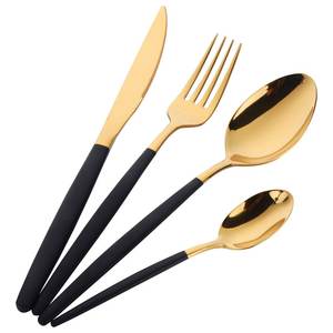 Fabriqué et fournisseur derniers ensembles de 4 couverts pour la décoration de table écologique pour les hôtels et les restaurants Metal Flatwar - Product Image 5